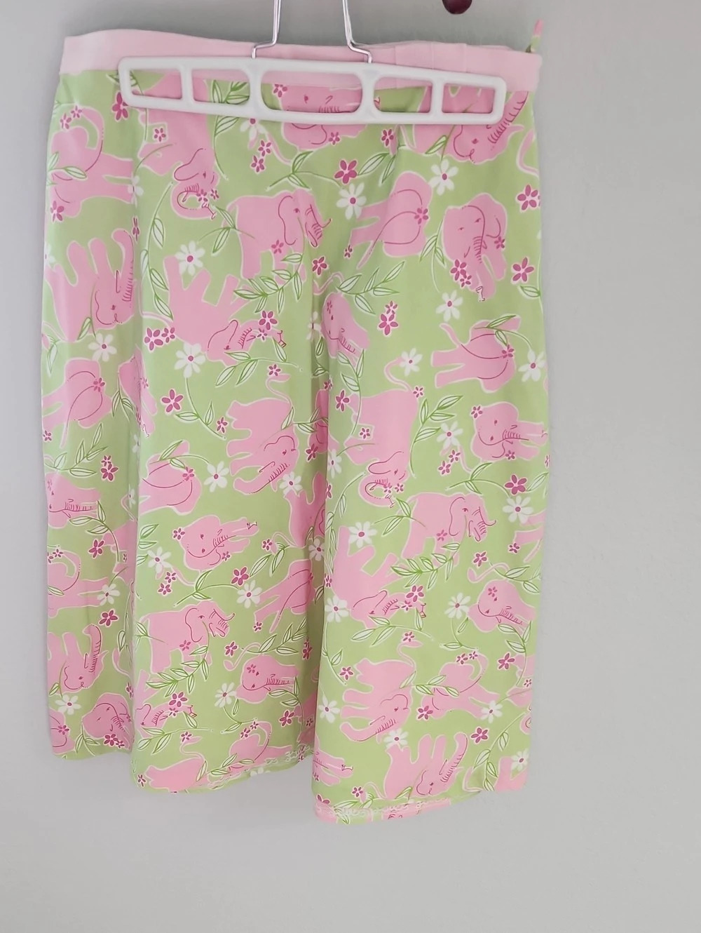 Vintage Lilly Pulitzer Floral Skirt in Green & Pink Size 10